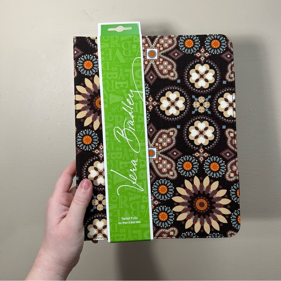 NWT Vera Bradley Canyon Print Brown Quilted iPad Tablet Case for IPad 2 or Later - Picture 2 of 10